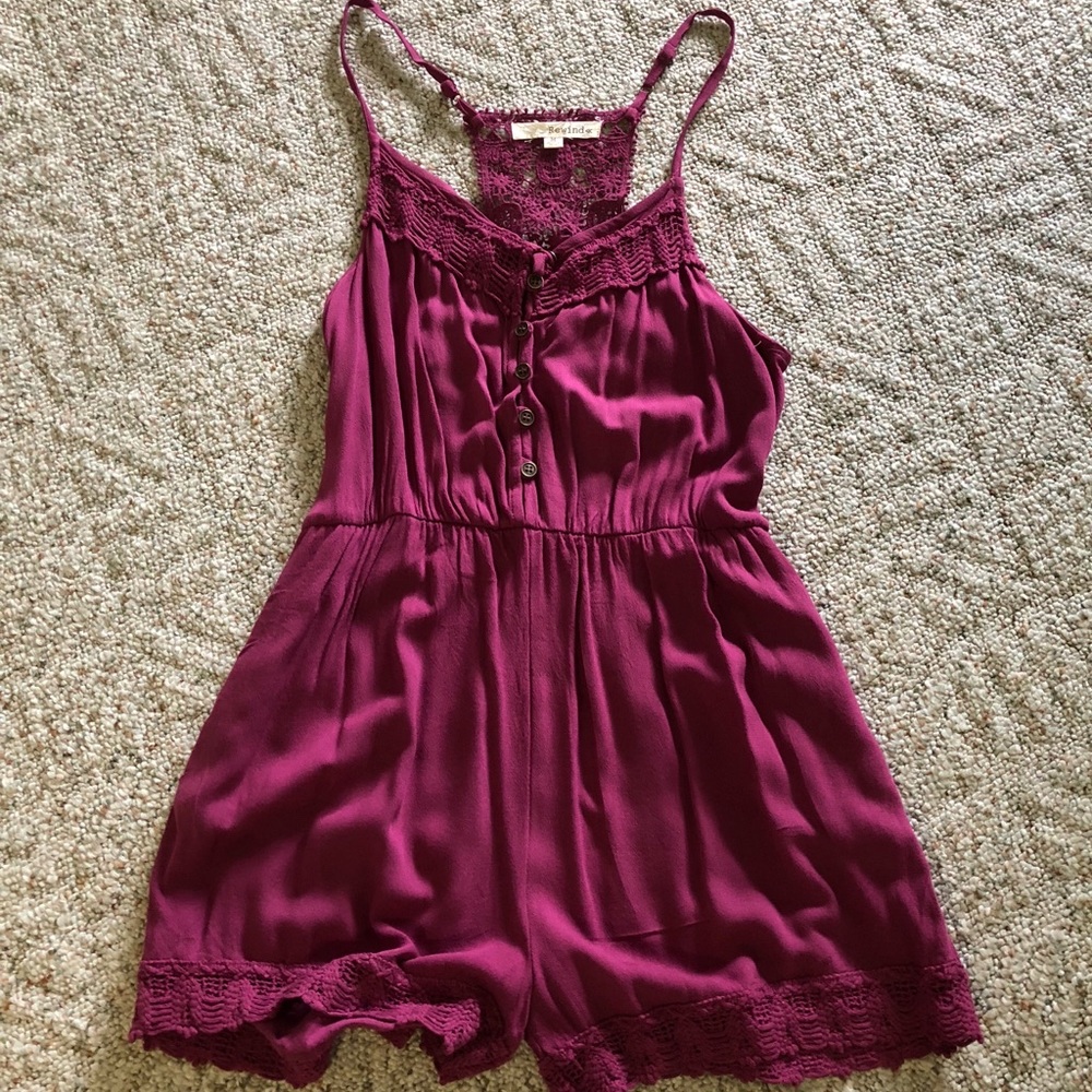 NWOT Rewind Purple Romper size Medium (from Kohls)